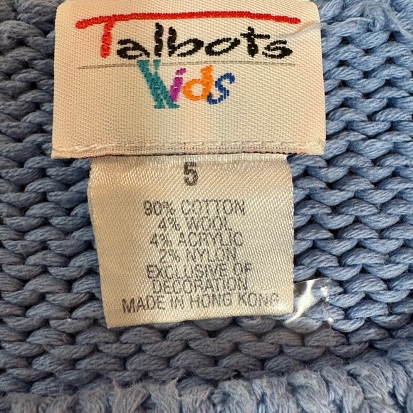 Talbots Kids Snowman Sweater - Blue and Pink - Picture 3 of 4